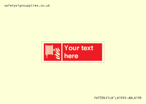 Custom Fire hose reel Sign